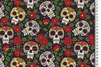 Baumwollstoff Totenkopf 