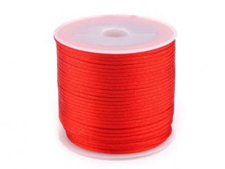 Satinschnur für Kumihimo 1 mm Rot 1 Meter 