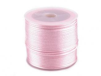 Satinschnur für Kumihimo 1 mm Hellrosa 3 Meter 