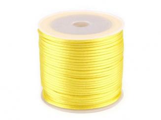 Satinschnur für Kumihimo 1 mm Gelb 1 Meter 