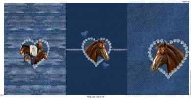 Panel French Terry Pferd 