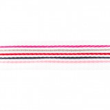 Gurtband 40 mm Poplypropylen Multi Streifen Pink-Alt Rosa 
