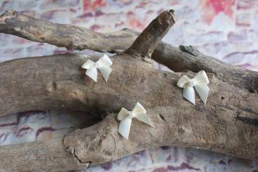 Schleifchen mit Perle 3 Stk. Hellgelb 