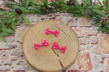 Schleifchen mit Tupfen 3 Stk. Pink 