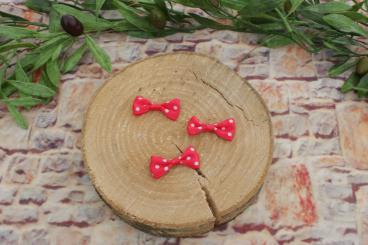 Schleifchen mit Tupfen 3 Stk. Rot 