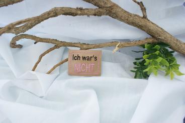 Kunstleder Label Ich wars Nicht Rosa 