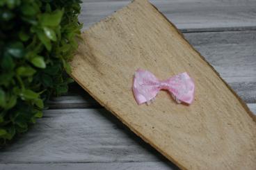 Schleife Gross mit Spitze Rosa 