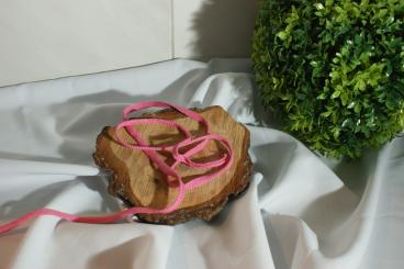 Flache gewebte Baumwollkordel Breite 8 - 10 mm rosa 