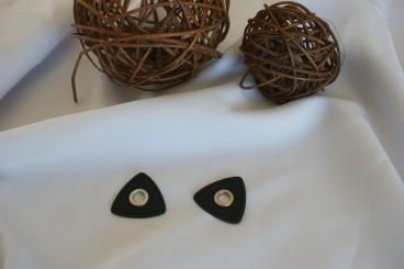 Ösen auf Kunstleder 2 Stk. Dreieck Schwarz 