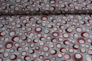 Baumwolljersey Diamonds Weinrot 