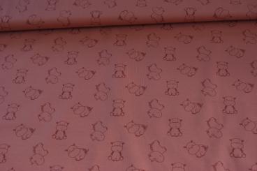 Baumwolljersey Nildpferd 