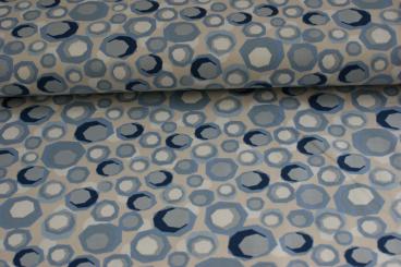 Baumwolljersey Diamonds Blau 