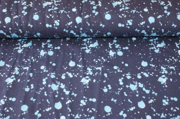 baumwolljersey Klecks aqua 