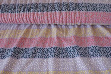 Baumwolljersey Streifen_Punkte rosa 