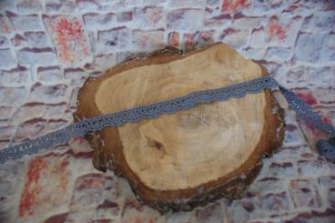 Spitzenband Baumwolle Grau 
