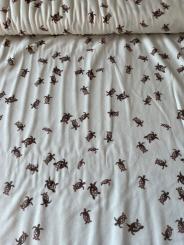 Baumwolljersey Schildkröten braun 