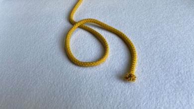 Doppelgewebte Baumwollkordel 8 mm Ocker 