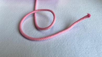 Doppelgewebte Baumwollkordel 8 mm Rosa 