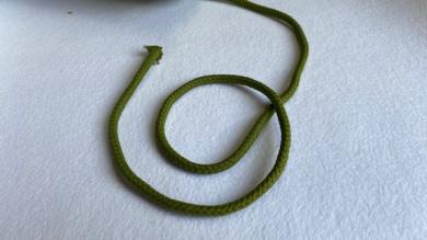 Doppelgewebte Baumwollkordel 8 mm Oliv 