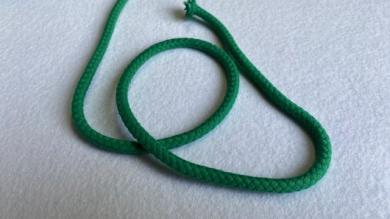 Doppelgewebte Baumwollkordel 8 mm Apfelgrün 