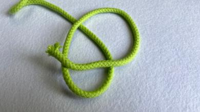 Doppelgewebte Baumwollkordel 8 mm hell Lime 