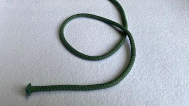 Doppelgewebte Baumwollkordel 8 mm dunkles Altgrün 