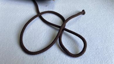 Doppelgewebte Baumwollkordel 8 mm Mokka 