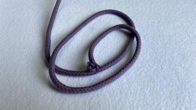 Doppelgewebte Baumwollkordel 8 mm hell Violett 