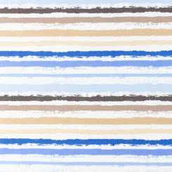 Jersey kleine Mix-Streifen Blau 