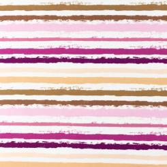 Jersey kleine Mix-Streifen Rosa 