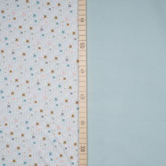 Softshell mit Elasthan - Mini Kreuze - Hellblau 