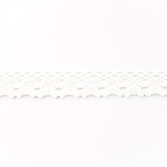 Spitzenband Nr. 5 - Baumwolle - Weiss - 16 mm 