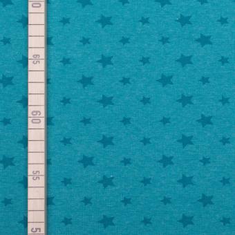 Bündchen Melange Sterne - 70 cm breit - Dunkelmint 