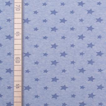 Bündchen Melange Sterne - 70 cm breit - Hellblau 