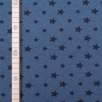Bündchen Melange Sterne - 70 cm breit - Jeans 