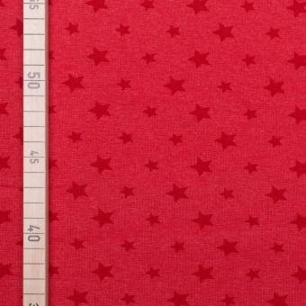 Bündchen Melange Sterne - 70 cm breit - Rot 