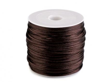 Satinschnur für Kumihimo 1mm Kaffeebraun 25 Meter 