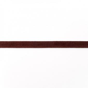 Gummibandband Colour Line Uni 10 mm, 2 Meter - Dunkelbraun 