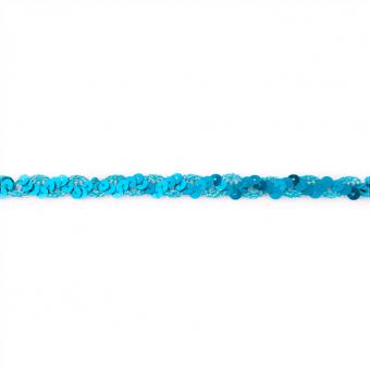 Paillettenband Zickzack - Aqua - 13 mm 