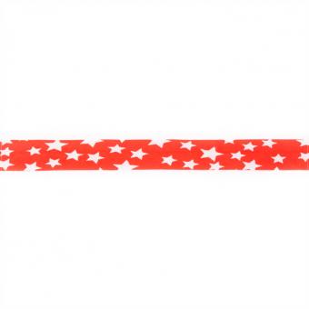 Schrägband Stern (20 mm) - Rot 