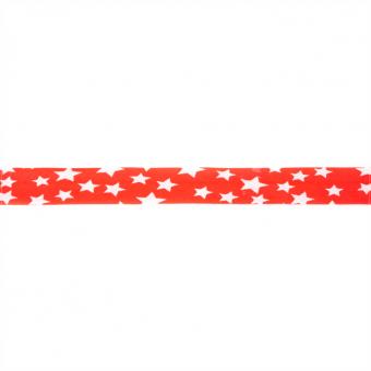 Schrägband Stern, 3 m Stück - Rot 