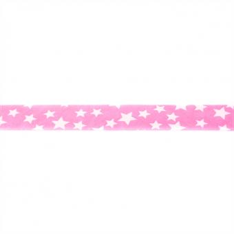 Schrägband Stern, 3 m Stück - Rosa 
