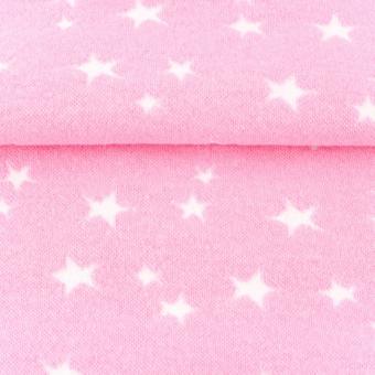 Bündchen Sterne gewebt - 70 cm breit - Rosa 