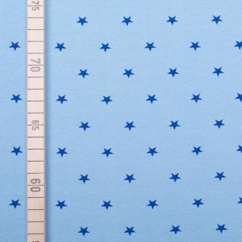Bündchen Sterne - 70 cm breit - Hellblau 
