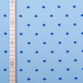 Bündchen Sterne - 70 cm breit - Hellblau 