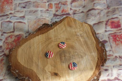 Holzknopf 15 mm Amerika 