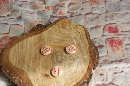 Holzknopf Herz Pink 