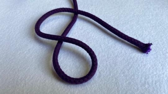 Doppelgewebte Baumwollkordel 8 mm Violett 
