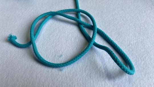 Doppelgewebte Baumwollkordel 8 mm Aqua 