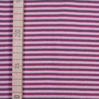 Bündchen Ringel Multi - 70 cm breit - Weiss-Rosa-Grau-Pink 